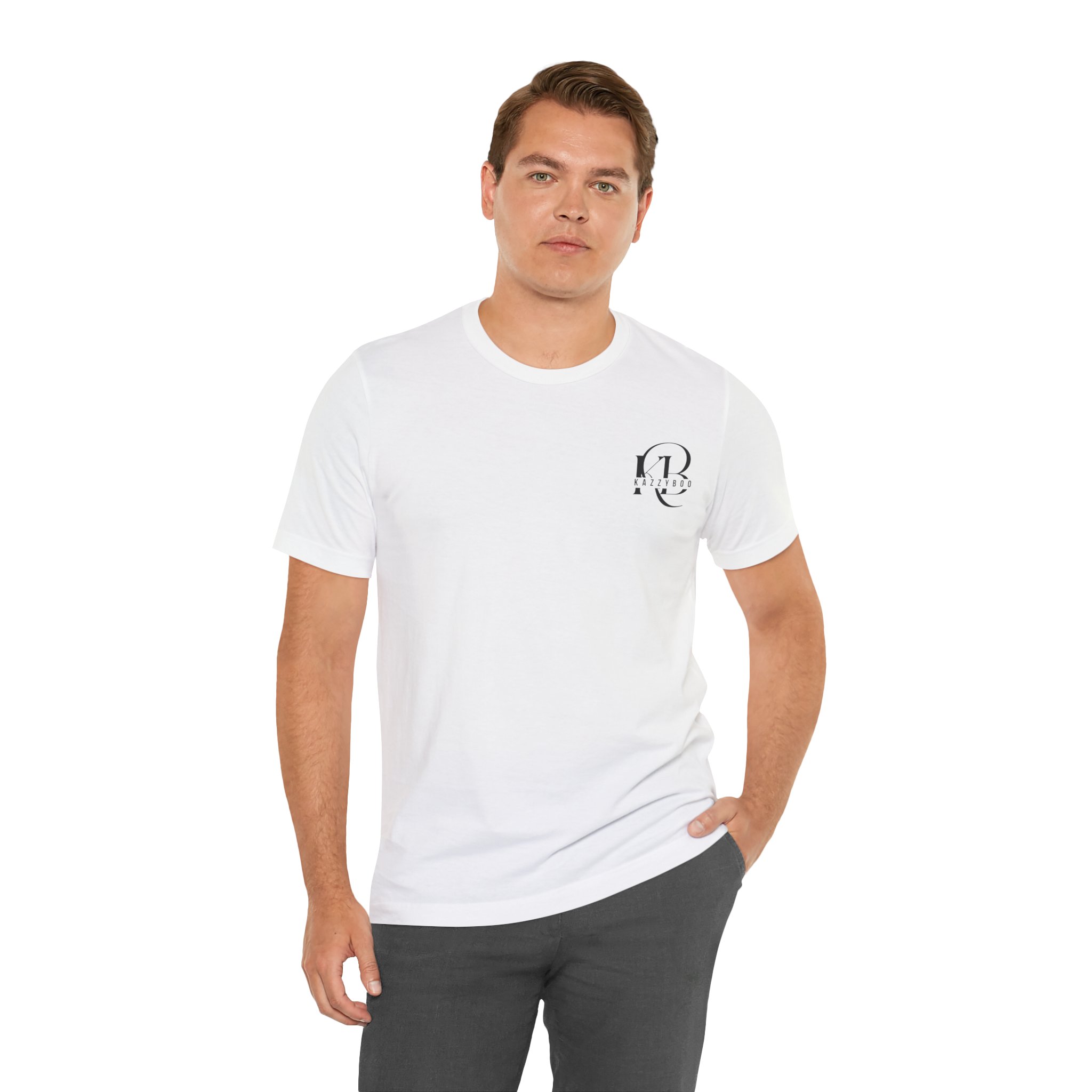 KAZZYBOO Graphic Tee — Bold White Logo T-Shirt